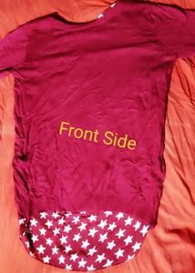 Maroon White Reverse Full Sleeve Top...🟥