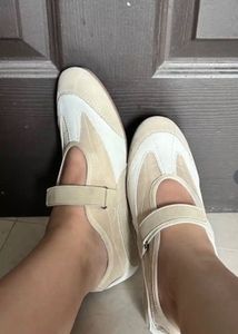 Comfortable Beige Mary Jane Flats