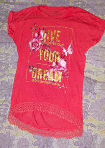 Girls Pink Top 💗High Low design