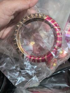 Elegant Silk Thread Bangles with Jhumka