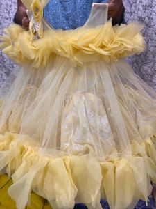Adorable Yellow Ruffled Dress