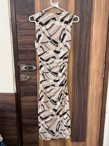 !discount! Abstract Print Bodycon Midi Dress