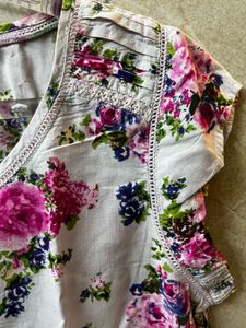 Floral Print Button-Up Blouse