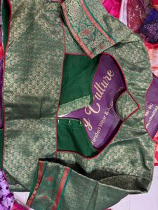 Vibrant Pink Saree with Gold Border
