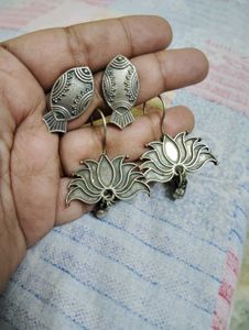 oxidised earrings combo