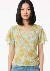 Floral Wrap Top