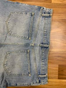 Light Wash Distressed Denim Jeans