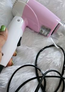 Compact Pink Hair Dryer