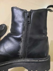Stylish Black Leather Ankle Boots