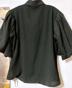 Stylish Green Puff Sleeve top