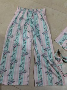 Cute Striped Floral Co-ord Set
