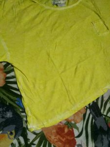 Yellow Cropped Tee