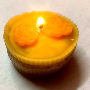 Handmade Yellow Rose Scented Candle