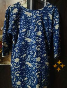 Blue Floral Print Kurta