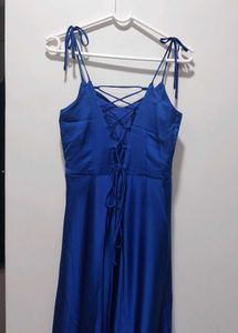 Elegant Royal Blue Satin Gown 💙