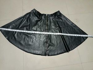 Plus Size Leather Flared Stylish Skirt Fits 36-40