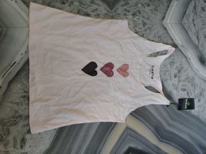 SHEIN Pink Heart Tank Top