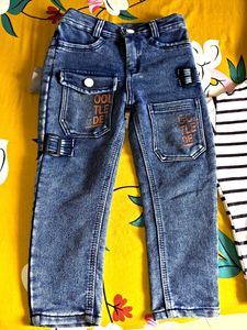 Cute Jeans and Striped Hoodie Set
