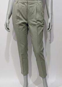 Olive Green Cropped Trousers