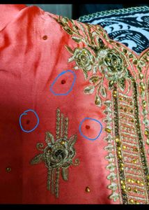 Embroidered &amp; Stonework Satin suit