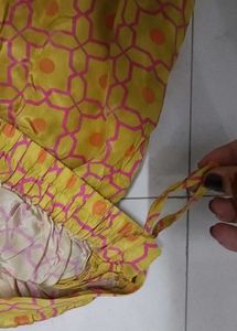 Retro Yellow Patterned Lounge Pants