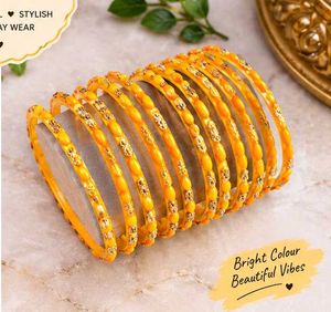 💛 Beautiful Yellow Bangles Set 💛