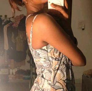 Printed Strappy Mini Dress