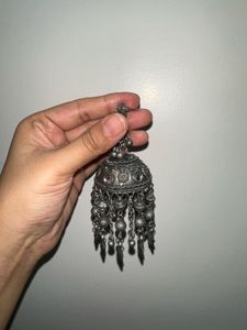 combo of 2  Oxidized Silver Jhumkas