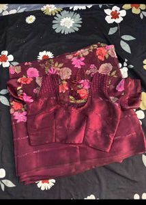 Beautiful floral print saree