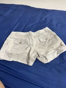 Women's Beige Cargo Shorts