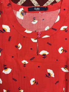 Red Floral Solly Dress