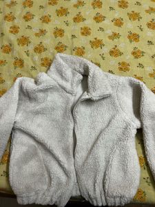 Cozy White Teddy Fleece Jacket