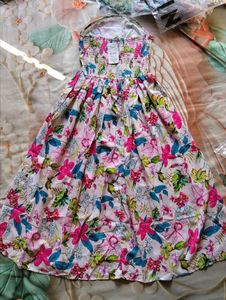 Boho Floral Strapless Maxi Dress