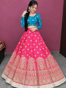 Beautiful stylish party wear lehenga with crop top