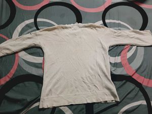 Cream Long Sleeve Top