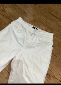 Y2K Ripped White Jeans