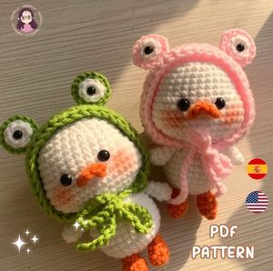 Handmade Crochet Duck Keychains
