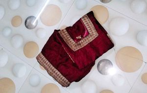 Maroon garara suit without dupatta