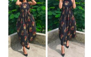 Black Ethnic Printed Gown