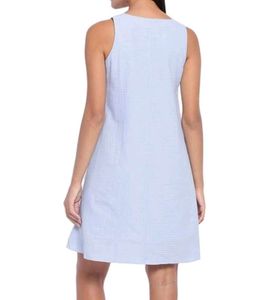 Light Blue Textured Sleeveless Dress