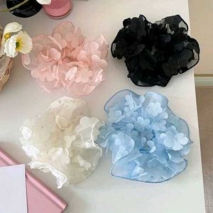 Cute Floral Hair Scrunchies (Set of 2)