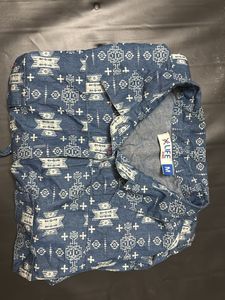 Blue Printed Shirt Dress
