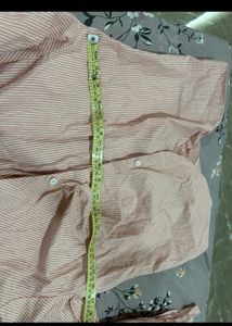 Chic Pink Striped Ruched Shirt
