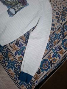 Quilted Sweater with Shoe Applique