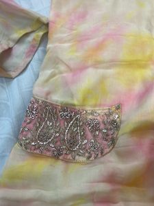 Elegant Tie-Dye coord Kurta Set