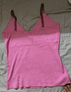 Vibrant Pink Ribbed Camisole Top