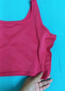 Pink Sleeveless Crop Top 💟