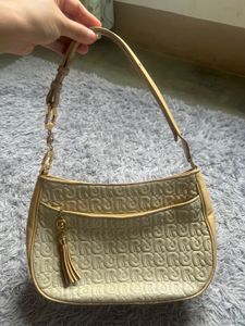 Vintage Beige Monogram Shoulder Bag