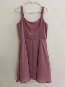 Mauve Dress with Embroidery