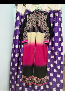 Elegant Black and Pink Kurta Set